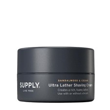 SUPPLY Ultra Lather Shaving Cream for Men Rich 3.4 Ounce Pack of 1 , Grey