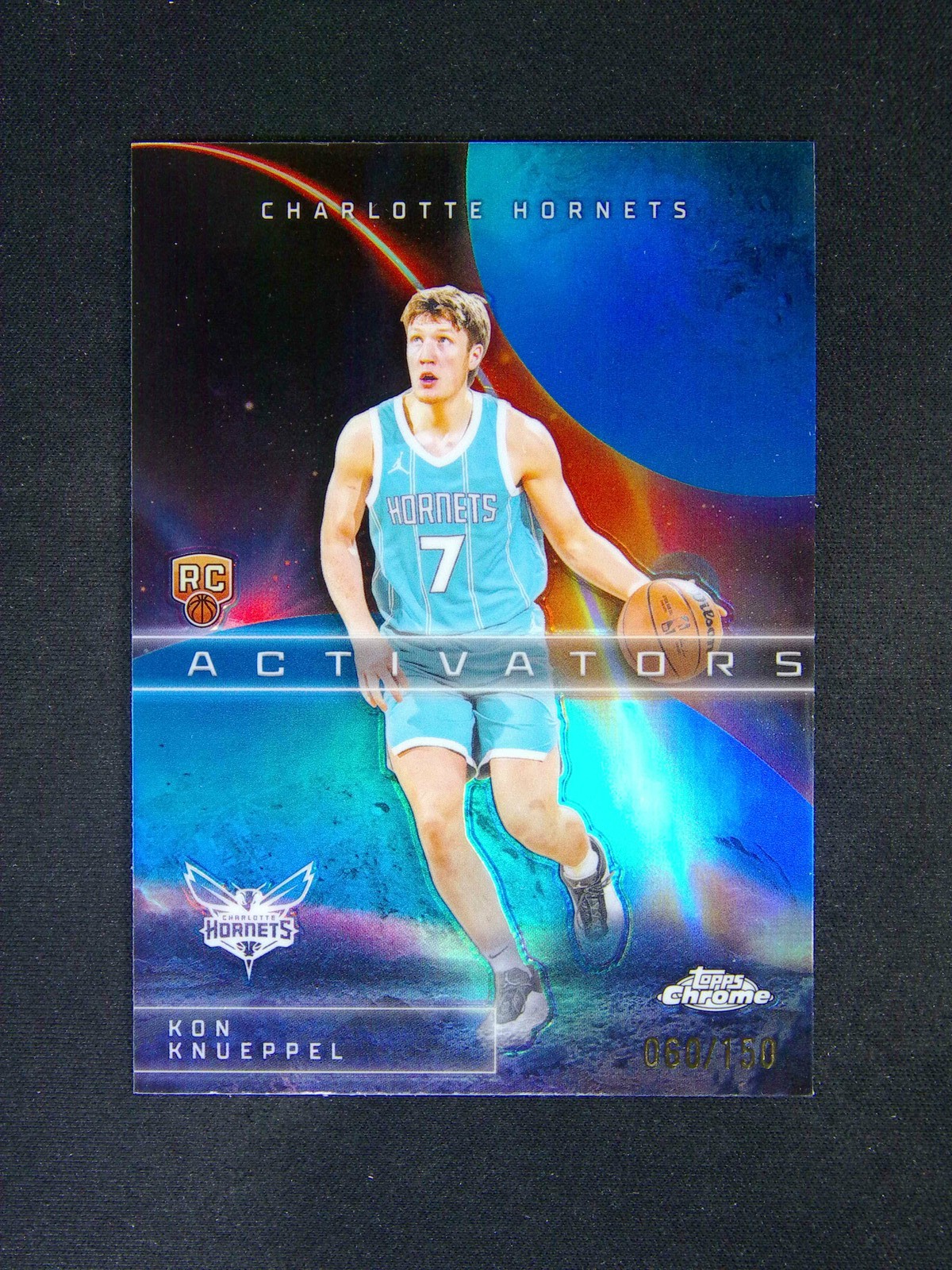 2025-26 Topps Chrome Kon Knueppel RC Rookie Activators Blue Refractor /150