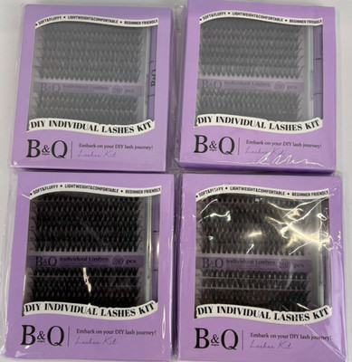 DIY Lash Extension Kit 280Pcs Individual Lashes Cluster D Curl- Set of 4