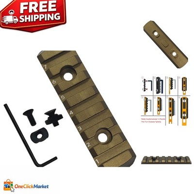 Aluminum Picatinny Rail Section - 7-Slot Mlok Adapter, Low Profile 0.27in Height