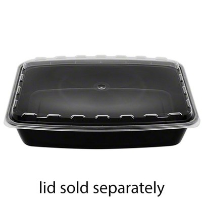 Cube Plastics CR-1284BB Black 84 Oz Container / Bottom Only - 200 / CS