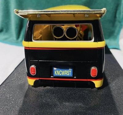 Hot Wheels Customized VW Drag Bus Yellow Black Red Dragster