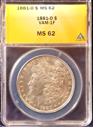 1881-O  MORGAN DOLLAR  *BRIGHT WHITE LUSTER*  MS-62   VAM-1F   *RARE PITTED DIE*