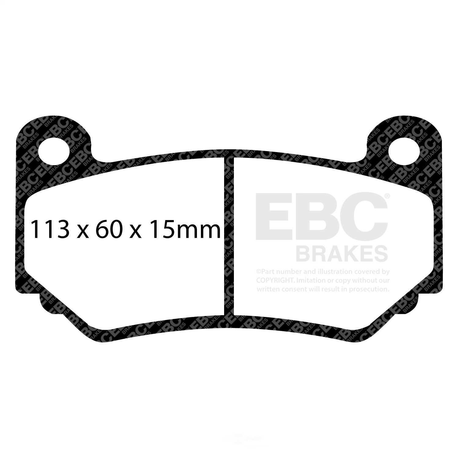 Disc Brake Pad Set fits 2008-2010 Lotus Exige  EBC BRAKES