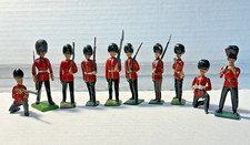 10 Miscellaneous Vintage Britains Era British Guards Lead Hollowcast Soldiers