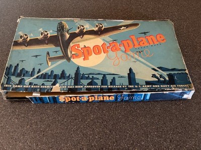 Vintage 1942 Spot-A-Plane Board Game No Planes