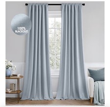 MIULEE 100 Blackout Curtains 50  x108  Long 2 Panels Set for Bedroom, Thick
