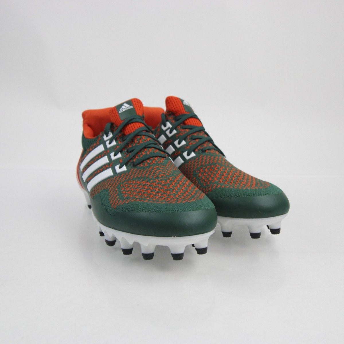 Miami Hurricanes adidas Ultraboost Football Cleat Men's Green/Orange New