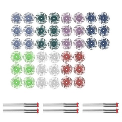 48PCS 80-2500 Grit Diamond Bristle Disc for Rotary Tool Polishing Maintenance