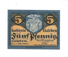 Notgeld Eisleben - Stadt Eisleben - 5 Pfennig - 1920 - Verkehrsausgabe