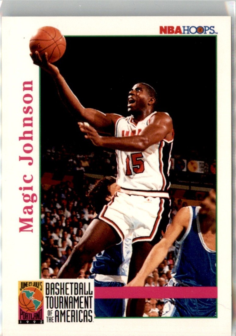 1992-93 Hoops Magic Johnson USA #340