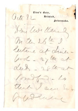 Henry Alford (1810-1871) Signed Letter / Autographed British Theologian, Poet