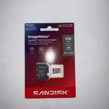 New Sandisk ImageMate 512GB MicroSDXC UHS-I Card with Adapter SDSQUAQ-512G-AW6KA