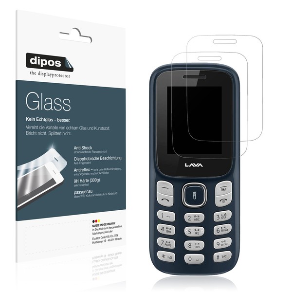 2X Schutzfolie FüR Lava A1 Vibe Matt - Anti-Shock 9H Folie Dipos Glass-image