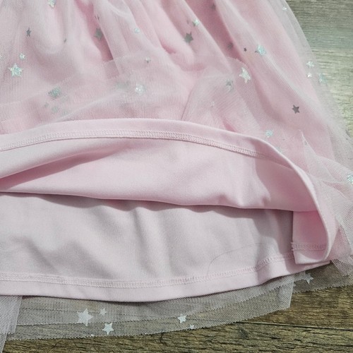 Disney Minnie Mouse Pink Metallic Gold Flutter Sleeve Dress Girls Tulle Glam - Picture 6 of 13