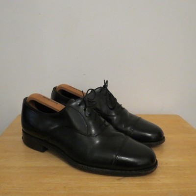 Loake Saxone 7,5 Schuhe schwarz Oxford Leder England Cap Toe Northampton