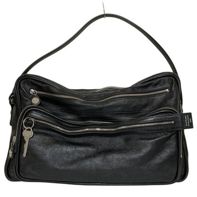 Acne Studios CAMERO CAMERA 2-Way Leather Boston Bag, Black Unisex Women USED