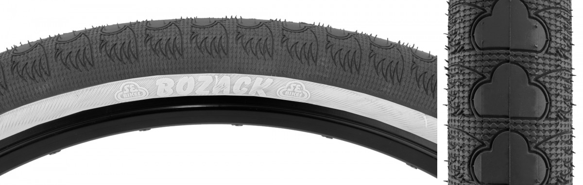 SE Bikes Bozack 26x24 Clincher Wire TPI 27 BlackWht Reflective BMX Bike Tire 8390₽