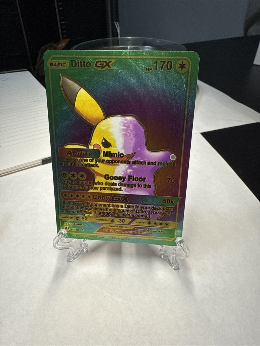 Ditto Gx Rainbow Foil Fan Art Card Hp170 Gooey Floor💥💥💥💥mimic