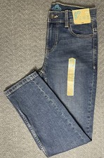 THEREABOUTS Girls Size 8 Adjustable Waist Tapered Blue Flex 360 Jeans NWT