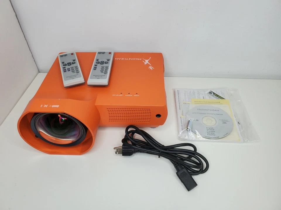 Promethean PRM-10 1500 ANSI 1080i Short-Throw Multimedia LCD Projector w/ Remote - Image 4 of 4