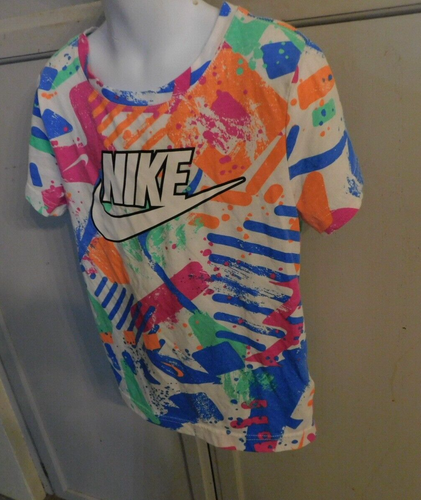 The Nike Tee S/S poster paint t-shirt child sz M (5/6) athletic fit - Picture 2 of 5
