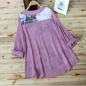 O-Neck-Top-Blouse-New-Elegant-Casual-Solid-Tops-V-Neck-Loose-Floral-Fashion