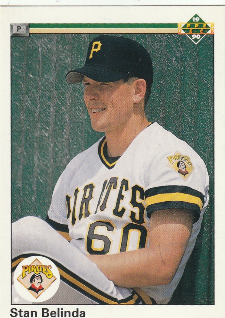 FREE SHIPPING-MINT-1990 Upper Deck Stan Belinda #759 PIRATES PLUS BONUS CARDS