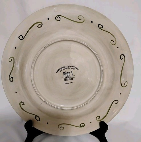 Pier 1 VALLARTA 2Pc Set 13" Round Chop Platter PLUS 11 1/2" Serving Bowl NOS - Picture 6 of 11