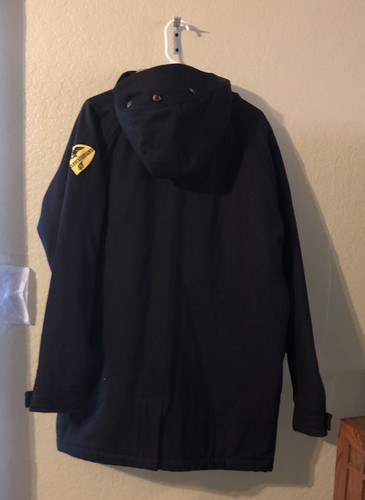 Crooks & Castles Giacca Uomo Lana Avversario Cappotto con Cappuccio XL Nuovo! - Foto 3 di 6