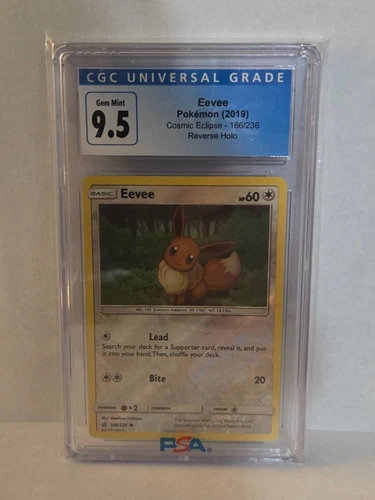 EEVEE COSMIC ECLIPSE 166/236 REVERSE FOIL CGC 9.5