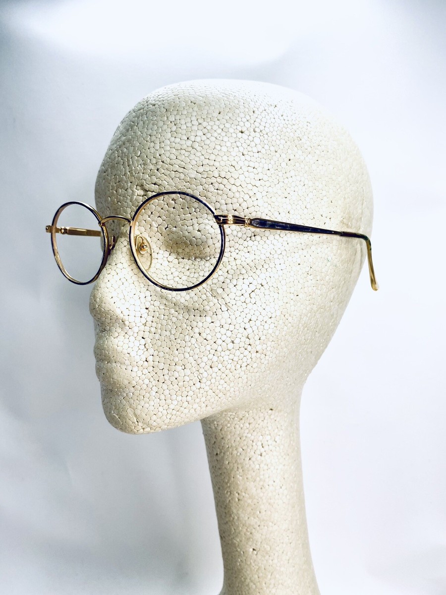 Vintage AO Safety Gold Metal Round Glasses USA 740 AOS Z87-2 50 16