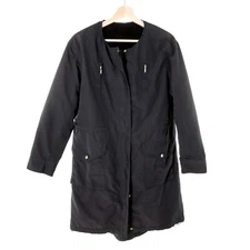 United Arrow Green Label Relaxing Collarless Black Sherpa Parka Utility Jacket M