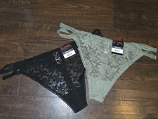 No Boundaries 2 Thong Panties Size XXL 21 Underwear Floral Purple Green New