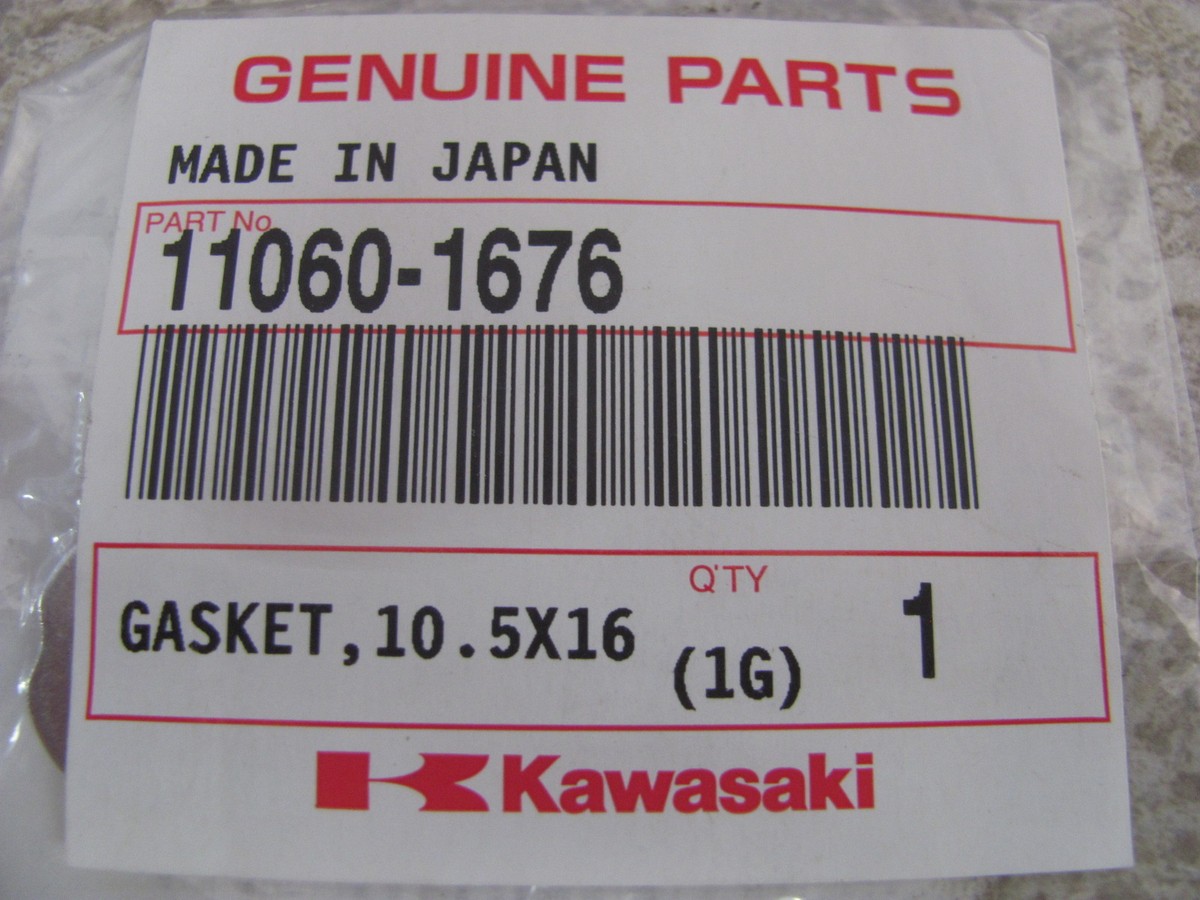 NOS OEM Kawasaki Gasket 10.5X16X1.5 1994-2000 ZX600 E2-E8 Ninja