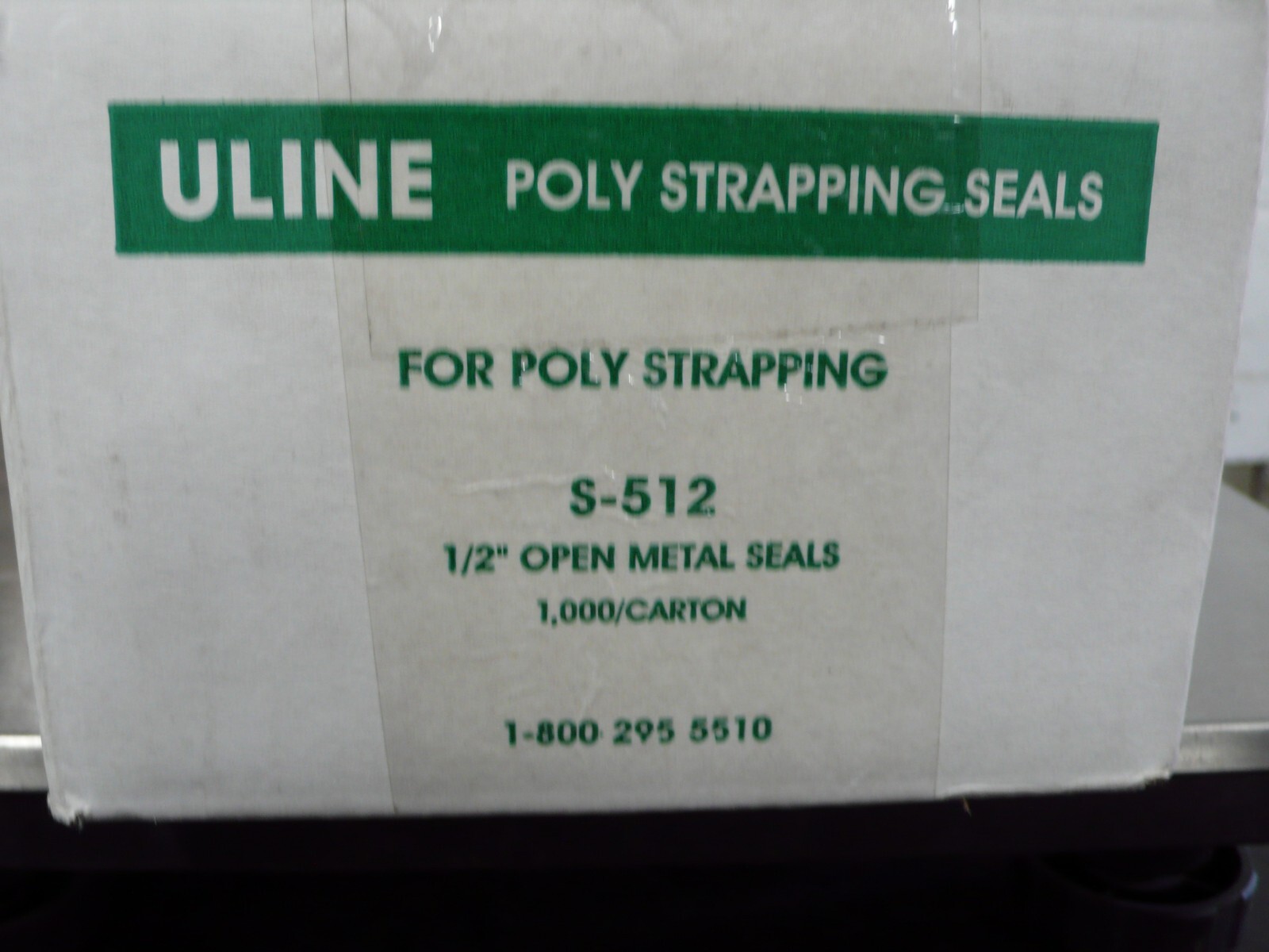 Lot of 1,000 ULine Poly Strapping Seals 1/2" Open Metal Seals S512 New