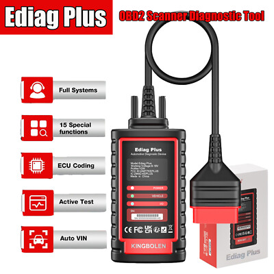 2026 KINGBOLEN Ediag Plus OBD2 Scanner Code Reader Diagnosegerät Active Test SRS