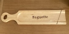 Garlic Bread Server Wooden Baguette Cutting Board Kitchenware Equipment NEW