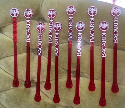 Bacardi Drink Stirrers Cocktail Swizzle Sticks