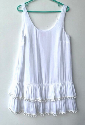 lilly pulitzer white ruffle dress Women's Hadly Short Sleeve Smocked flare dress with double layer ruffles at v Lilly Pulitzer White Sleeveless Pompom