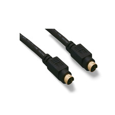 25ft S-Video Cable 4 Pin Mini DIN Male to Male - Black