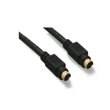 25ft S-Video Cable 4 Pin Mini DIN Male to Male - Black