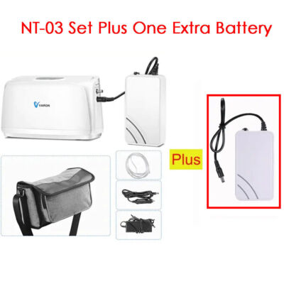Portable ????2 Concentrator Machine w. 2* Battery Rechargeable 3L/Min Pulse 35%