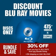 Discount Blu Rays, $2-4 each, J-Z [Discs Only]  **Bundle Savings**