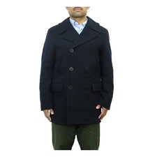 Polo Ralph Lauren Wool Naval P-Coat Overcoat Jacket - Navy -