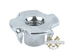 M6 FOUR PRONGED T NUTS CAPTIVE THREADED INSERTS FOR WOOD FURNITURE