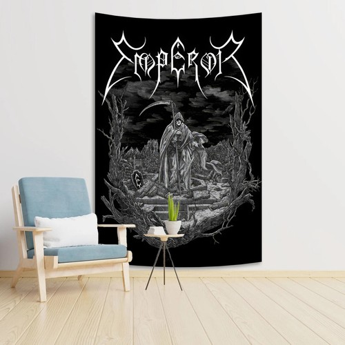 Imperatore Norvegese Fascia Metallo Nero Arazzo Arte Parete Appeso Striscione Decorazione 36x60' - Foto 9 di 13