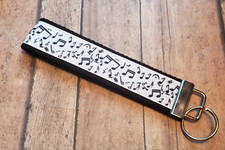 Music Notes Wrist Keyfob / Wristlet Keychain