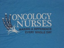 Nwot Oncology Nurses Shirt Making a Difference Everyday Blue Shirt Womens Gildan