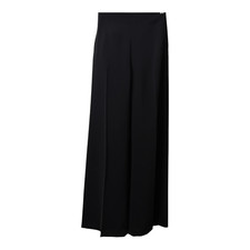 Tahari Black Dress Wide Leg Pant Tie on Back Side Zippers Size 6 100 Polyester